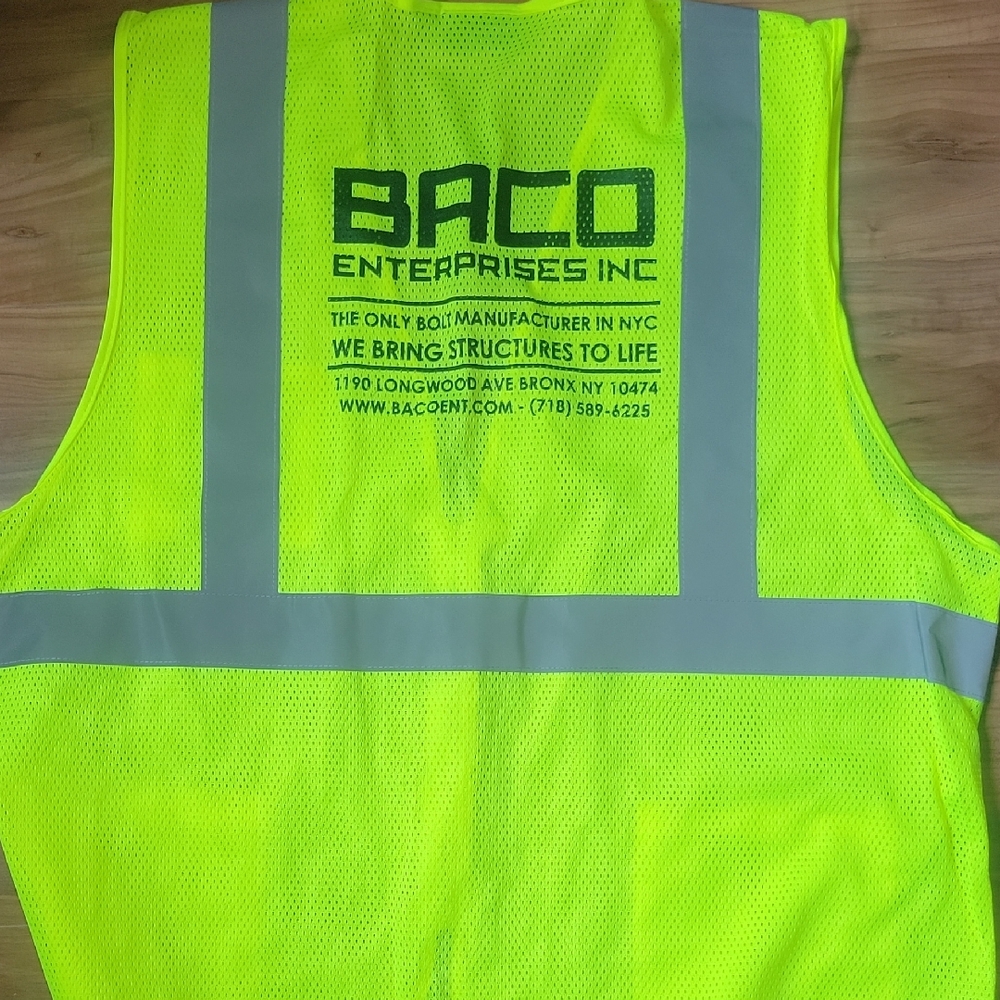 BACO High-Visibility Safety Vest - Neon Yellow